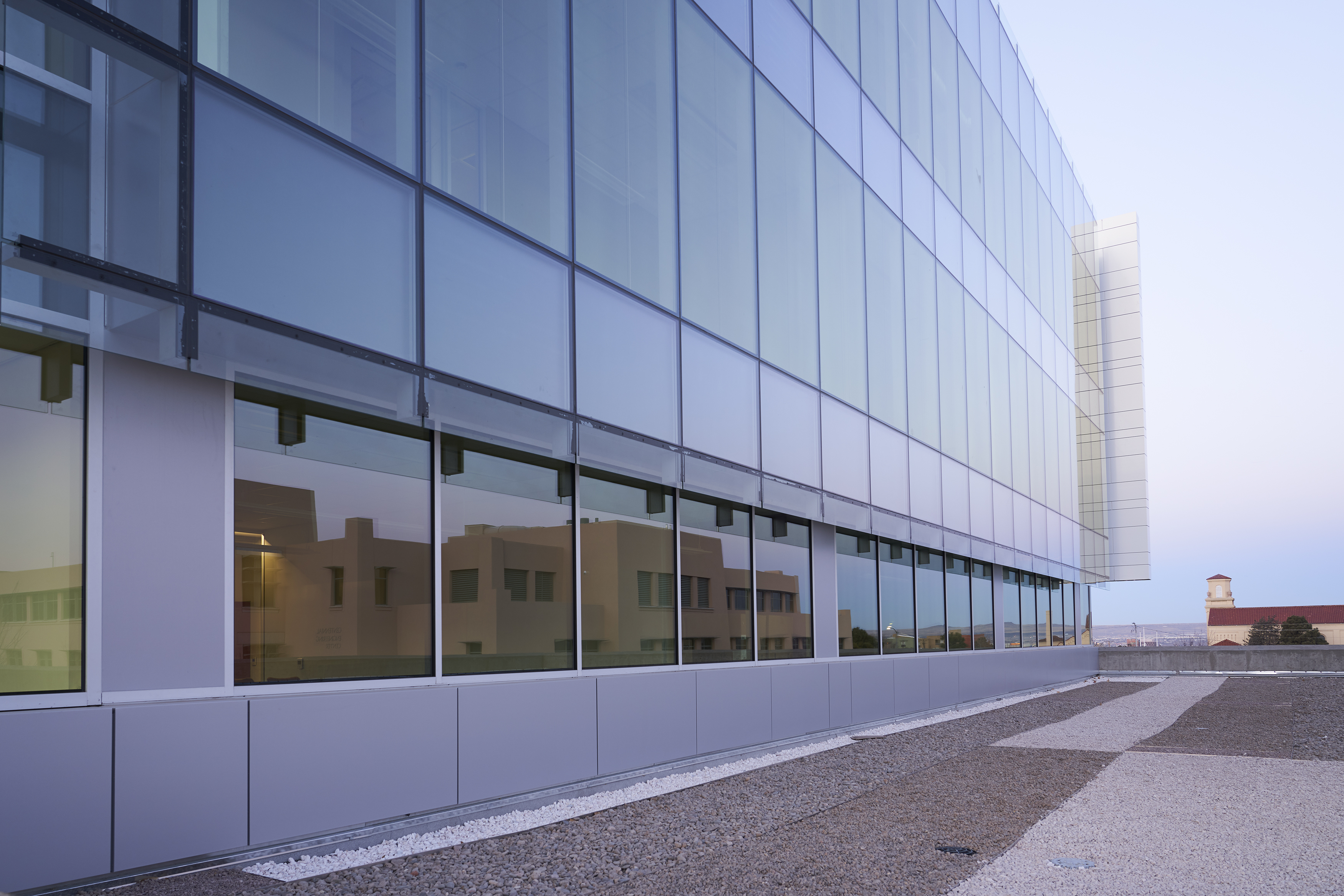 photo of the reflective Farris building windows