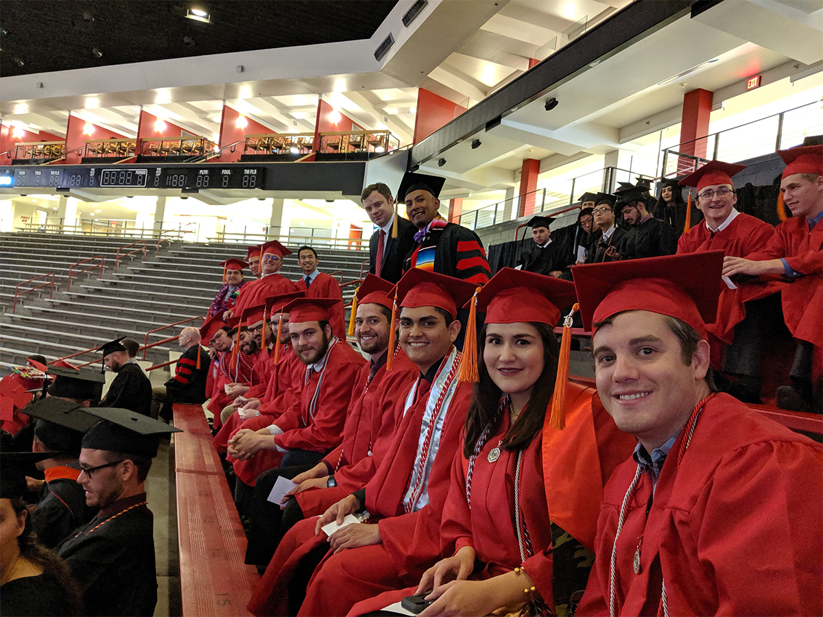photo of graduating students at graduation ceremony