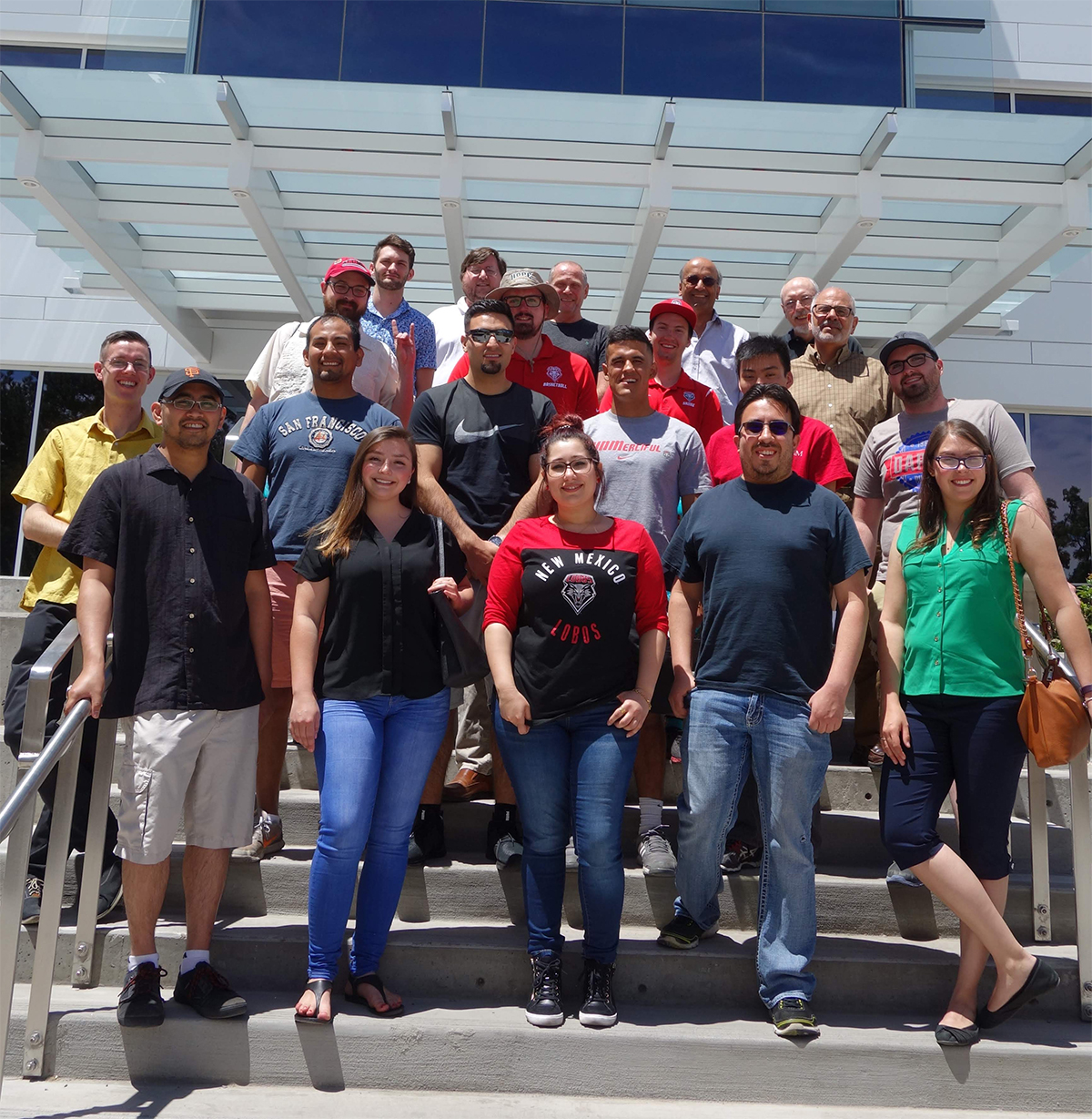 photo of the nuclear engineering department on Farris Engineering Center front steps